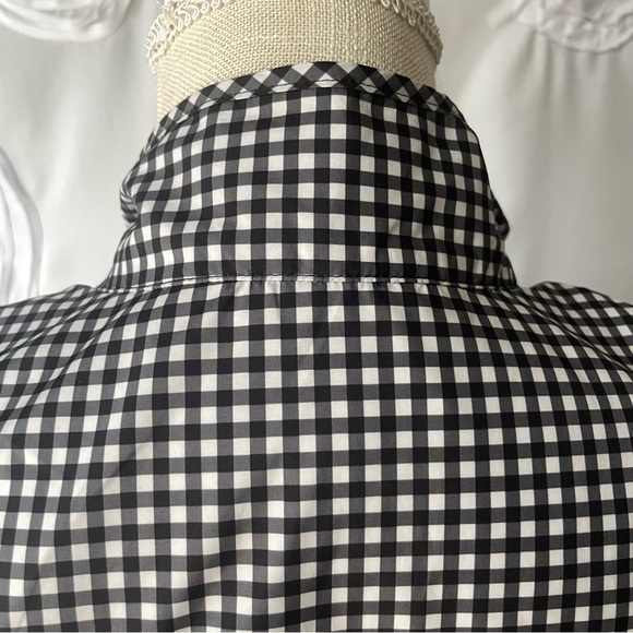 Talbots black and white gingham check lightweight vest, Terry cloth lining, S - Picture 4 of 11